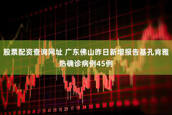 股票配资查询网址 广东佛山昨日新增报告基孔肯雅热确诊病例45例