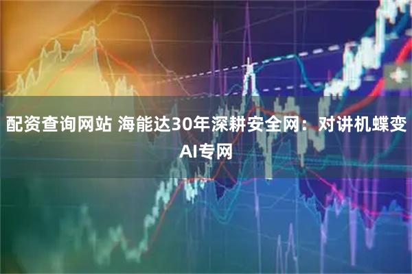 配资查询网站 海能达30年深耕安全网：对讲机蝶变AI专网