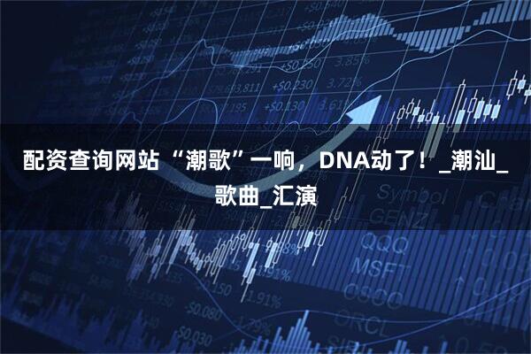 配资查询网站 “潮歌”一响，DNA动了！_潮汕_歌曲_汇演